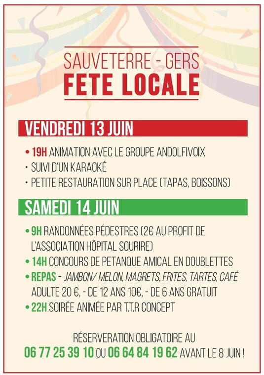 Affiche fête locale Sauveterre