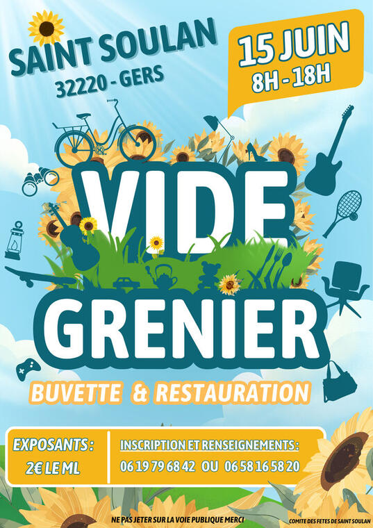 Affiche Vide grenier St Soulan