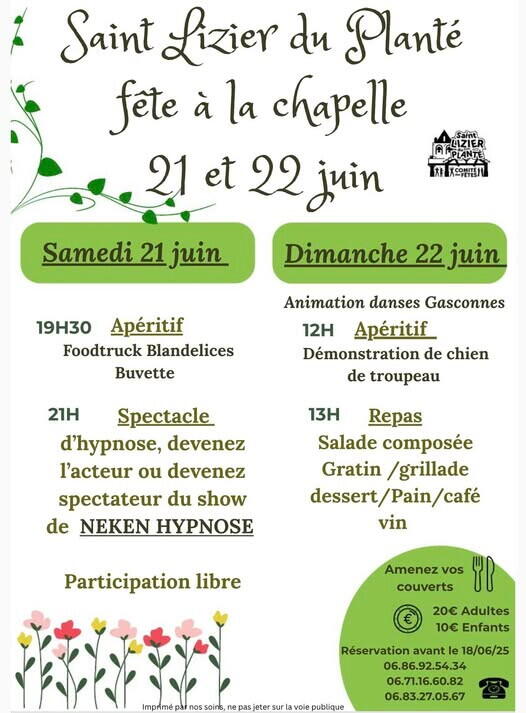 affiche fête chapelle