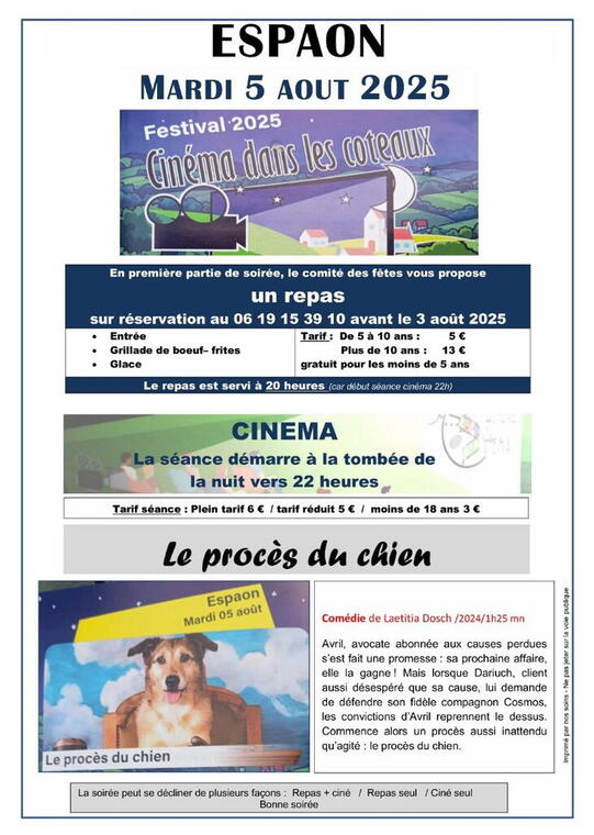 Affiche cinéma dans les coteaux