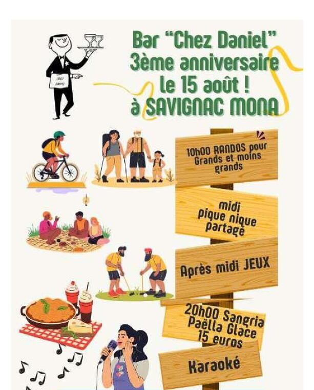 Affiche anniversaire Chez Daniel
