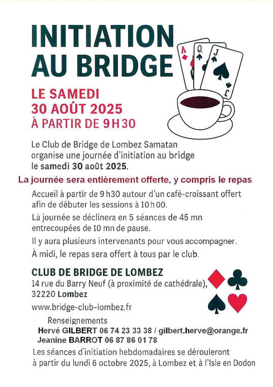 Affiche Initiation au bridge