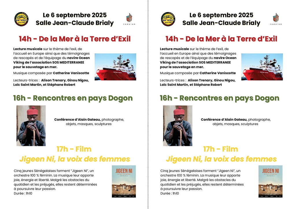Affiche Sam'Africa, salle Brialy