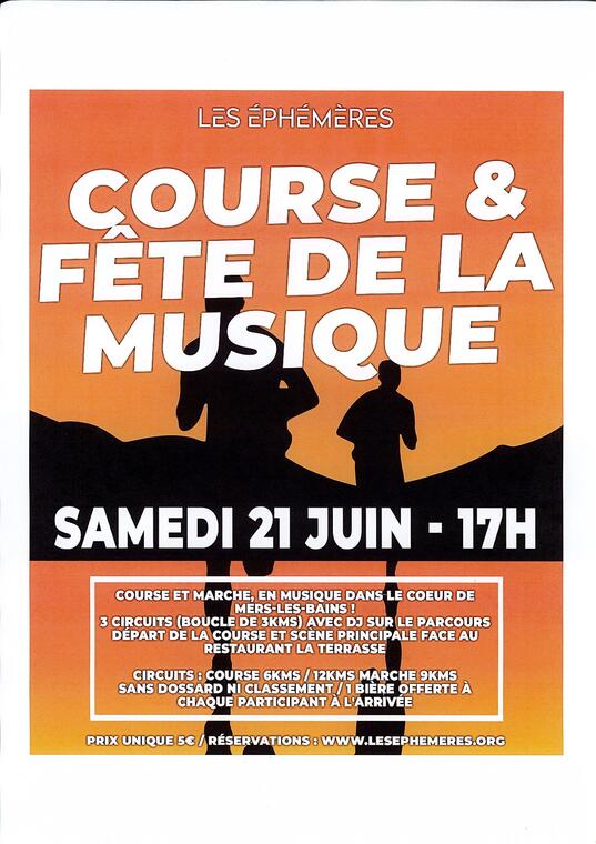 course et fête de la musique les éphémères