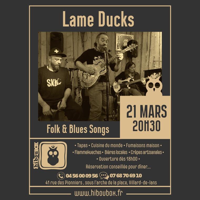 Concert Lame Ducks Trio/ Folk Blues Songs_Villard-de-Lans