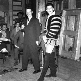 Maurice Jarre et Gérard Philipe, répétitions du Cid