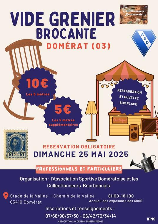 Vide-greniers brocante de l'AS Domérat_Domérat