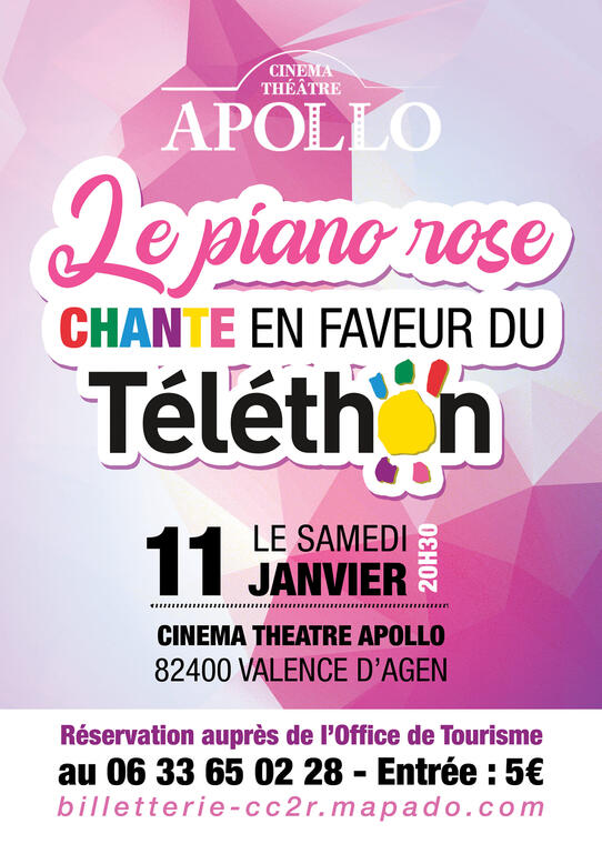 Le Piano Rose chante en faveur du Téléthon_Valence-d'Agen