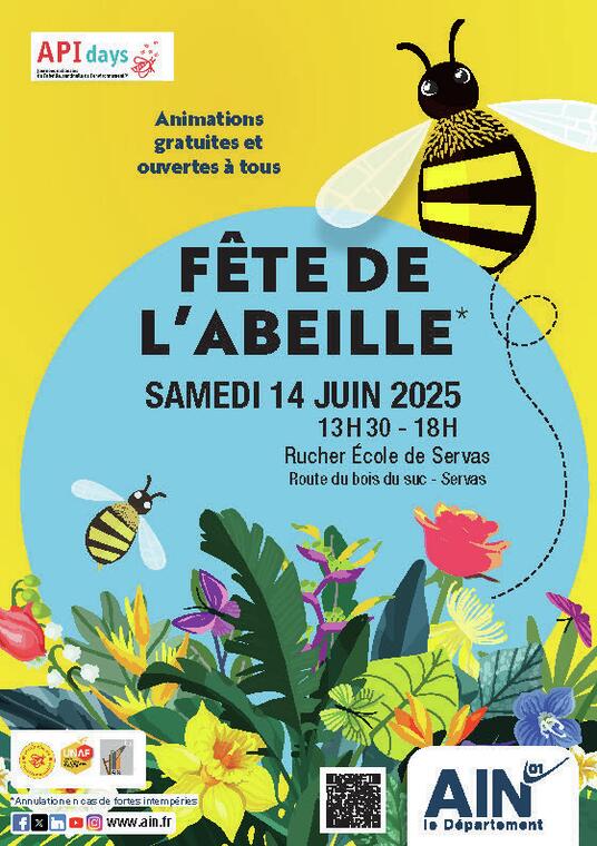 Affiche Fête de l'abeille APIdays_Servas