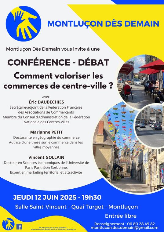 Conférence : Comment valoriser les commerces de centre-ville ?_Montluçon
