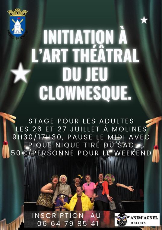 Initiation à l'art théâtral du jeu clownesque_Molines-en-Queyras