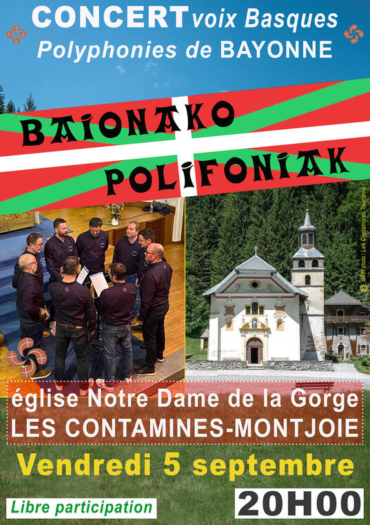 Concert de polyphonies basques "Baionako polifoniak"_Les Contamines-Montjoie