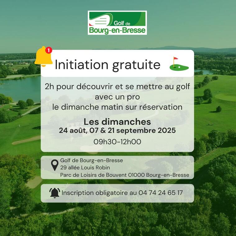 Golf de Bourg-en-Bresse : Initiation gratuite_Bourg-en-Bresse
