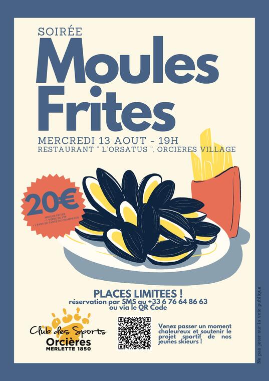 Soirée moules-frites du Ski Club !_Orcières