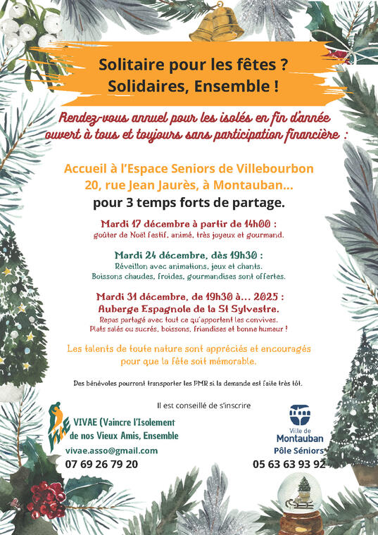 Fêtes de fin d'année - Solidaires, Ensemble !_Montauban