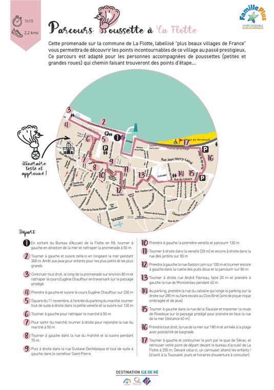 Parcours poussette La Flotte