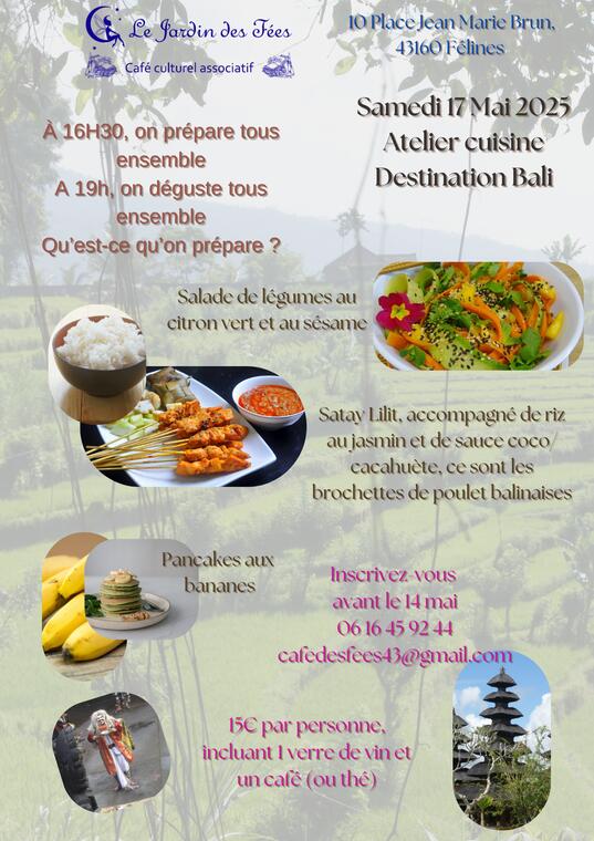 EVE-Atelier cuisine-destination Bali-affiche