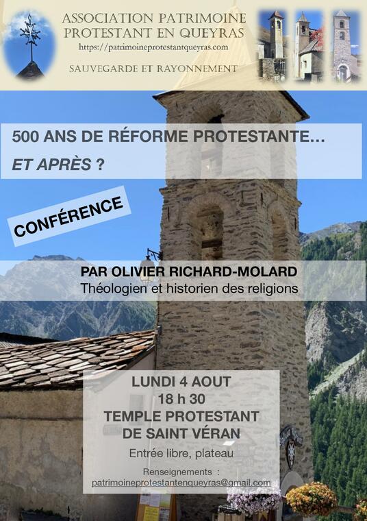 Conférence "500 ans de réforme protestante et après?"_Saint-Véran