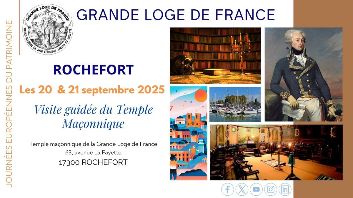 Journées européennes du patrimoine : temple et bibliothèque maçonnique_Rochefort
