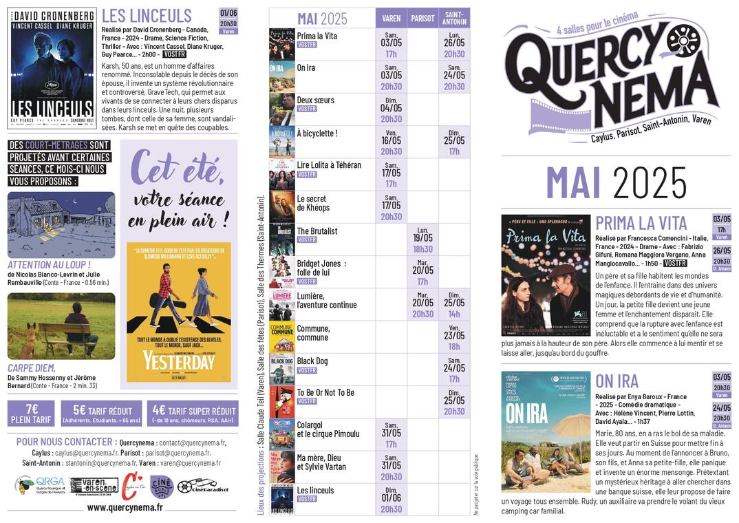 Programme Quercynema - Saint Antonin Noble Val - Mai 2025_Saint-Antonin-Noble-Val