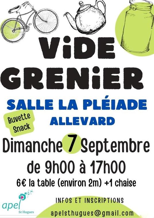 Vide-Grenier de L'APEL St Hugues_Allevard