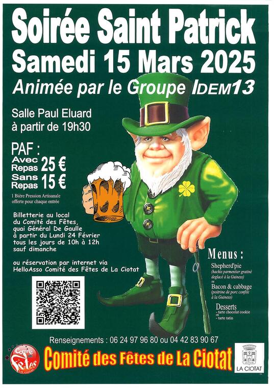 Soirée Saint Patrick La Ciotat