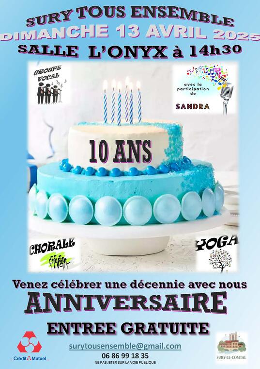 Affiche du concert anniversaire