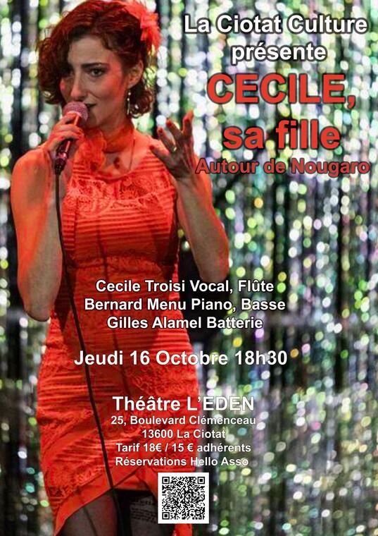 Concert Cécile, sa fille (Hommage à Claude Nougaro)_La Ciotat