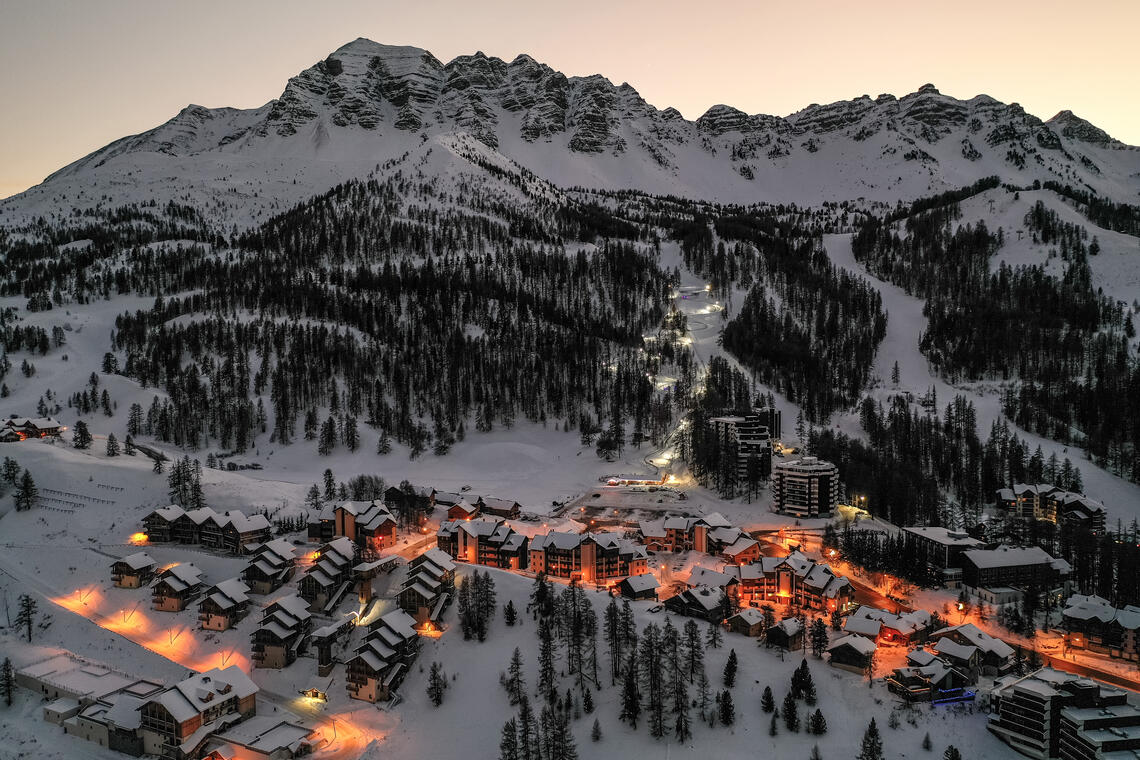 Nocturne de la luge sur rail