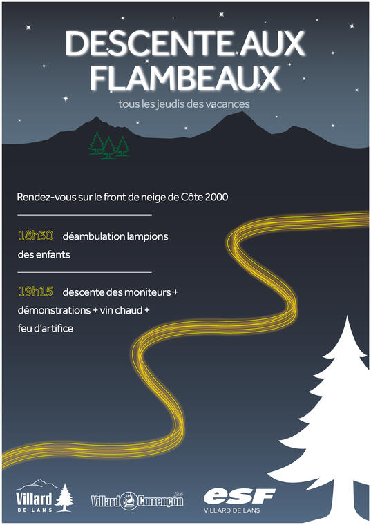 Descente aux flambeaux et aux lampions_Villard-de-Lans