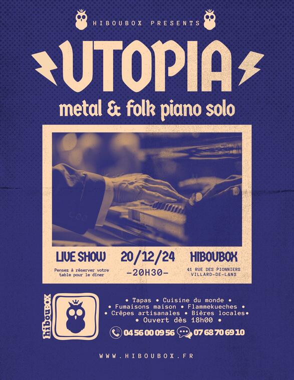 Concert Utopia -  Métal et folk piano solo_Villard-de-Lans