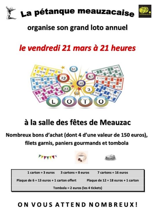 Loto de la Pétanque Meauzacaise