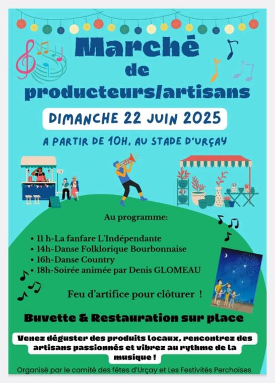 Marché de producteurs-artisans/Feu d'artifice_Urçay