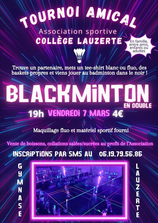 Tournoi de Blackminton en double_Lauzerte