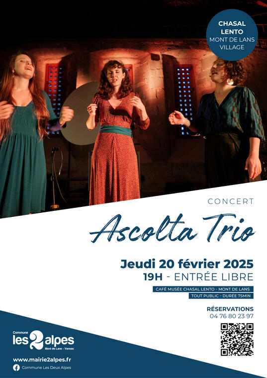 CONCERT - ASCOLTA TRIO_Les Deux Alpes