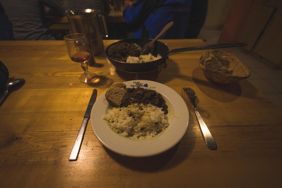 Repas au refuge de Vallonpierre