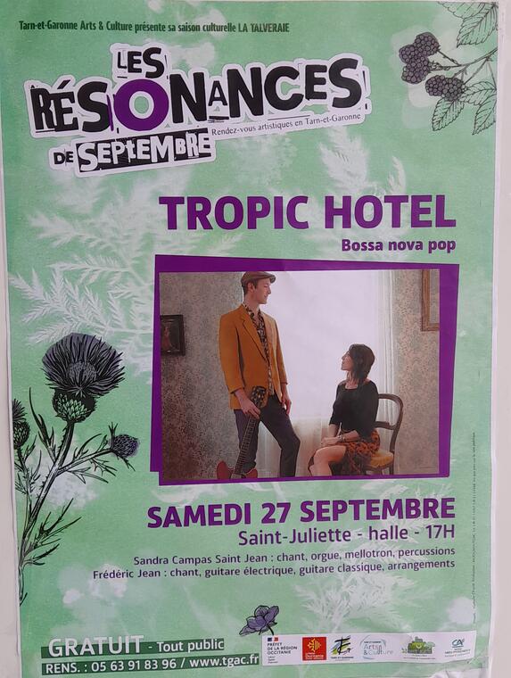 Concert avec le groupe "Tropic Hotel"_Sainte-Juliette