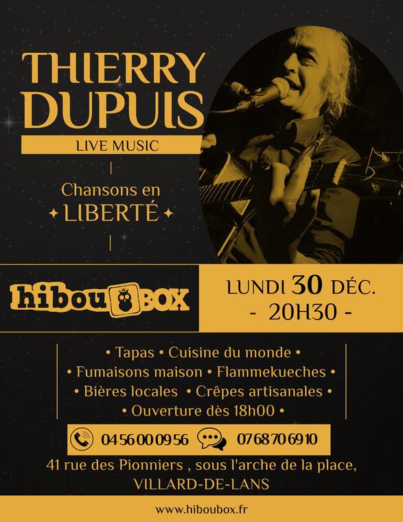 Concert Thierry Dupuis - Chansons en liberté_Villard-de-Lans