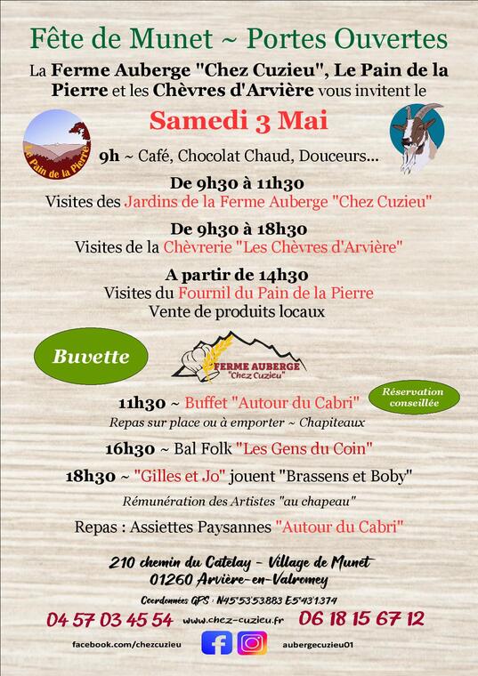 Fête de Munet : Portes ouvertes chez 3 producteurs_Arvière-en-Valromey
