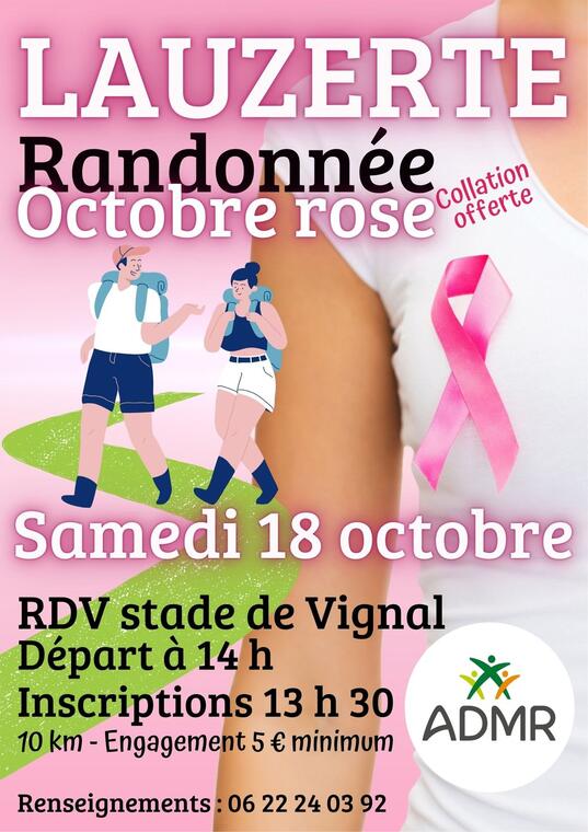 Randonnée Octobre rose_Lauzerte