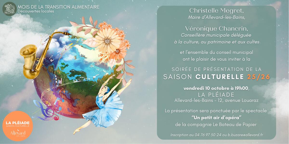 Présentation de la saison culturelle de La Pléiade_Allevard