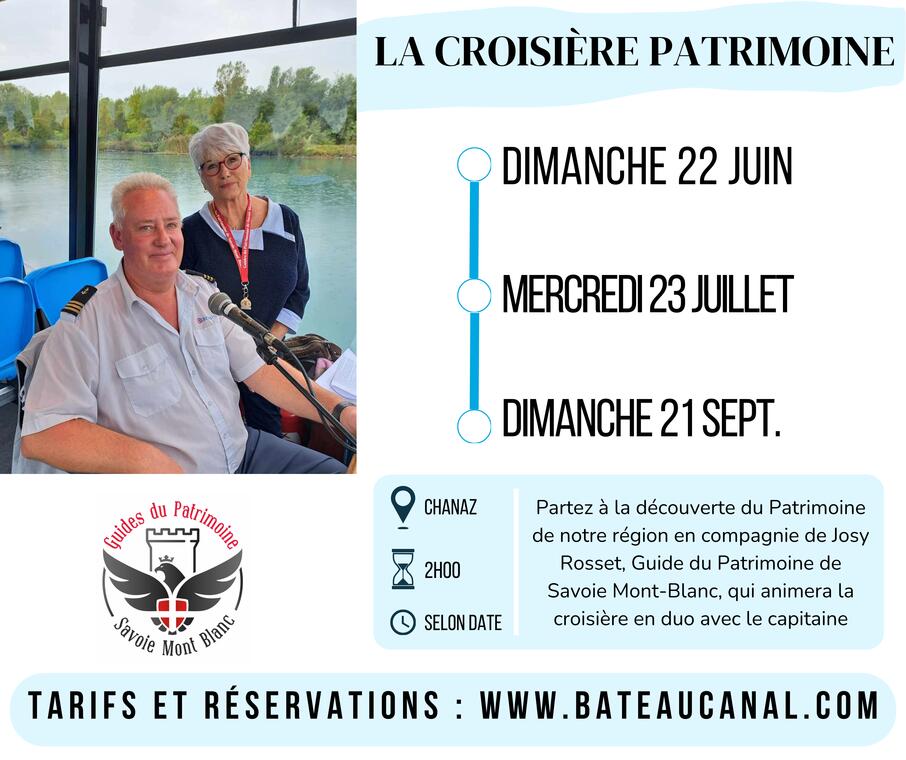 Journées Européennes du Patrimoine : croisière patrimoine_Chanaz
