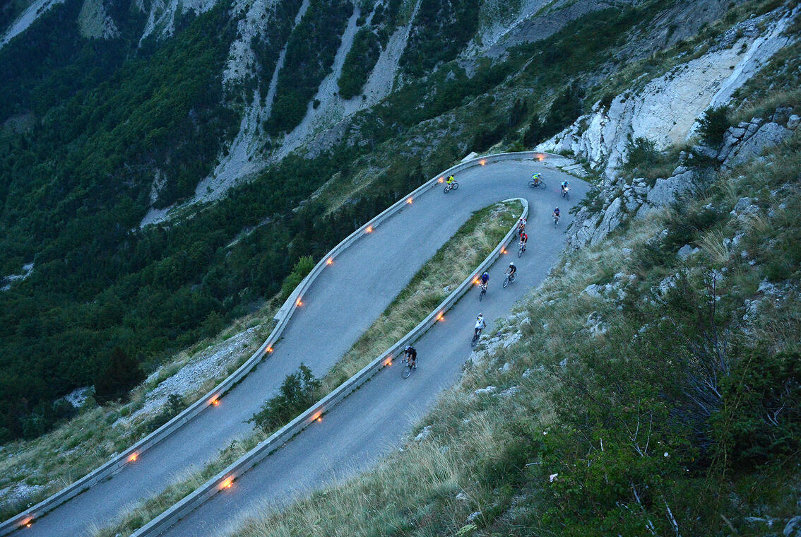 Montée cycliste col du Noyer