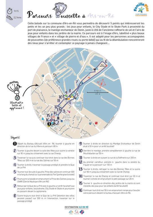 Parcours poussette à Ars en Ré