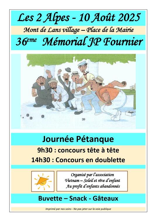 Concours de pétanque - 36ème Mémorial JP Fournier_Les Deux Alpes