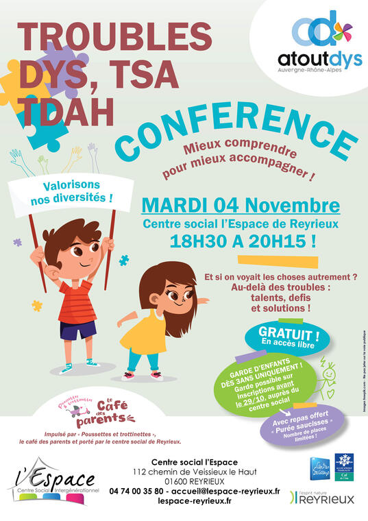Conference Troubles DYS, TSA et TDAH_Reyrieux
