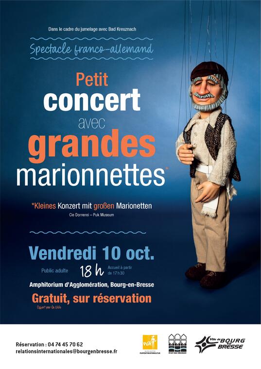 Petit concert avec grandes marionnettes Bourg-en-Bresse