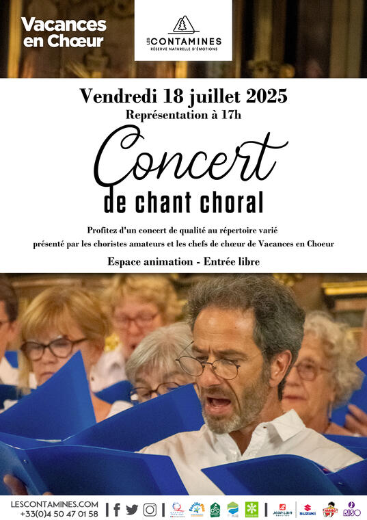 Concert de chant choral avec les choristes de Vacances en Choeur_Les Contamines-Montjoie