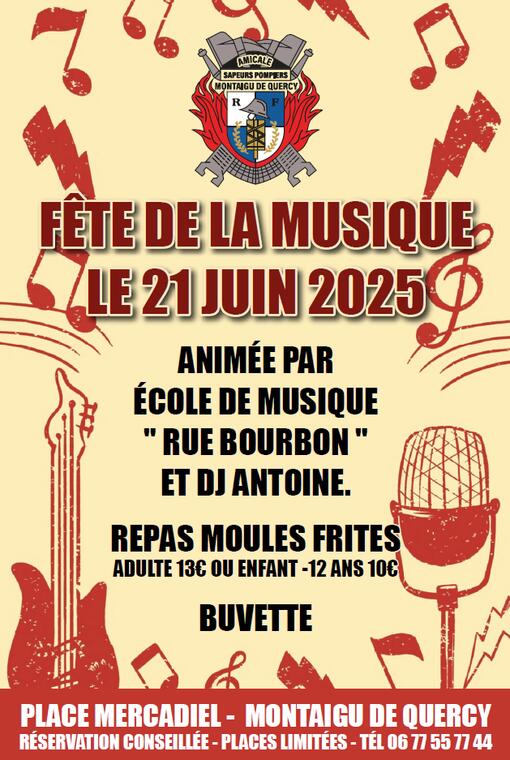 Fête de la Musique par l'Amicale des sapeurs-pompiers de Montaigu de Q._Montaigu-de-Quercy