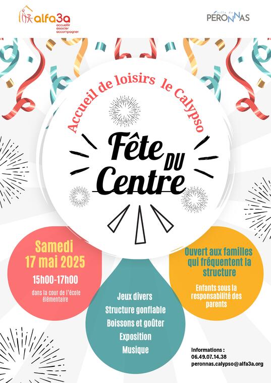 affiche Fête du centre 2025